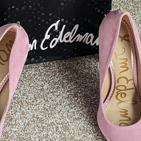 SAM EDELMAN DANNA, PINK SUEDE STILETTO HEELS. NIB! SIZE 8.5 - Picture 3 of 10